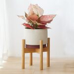 Large 35cm Indoor Plant Pot Stand Brown Tribal Cement 35cm Pot Holder Planter UK