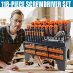118-Piece Magnetic Screwdriver Set Professional Repair Tool Kit Ideal For Home Improvement And Automotive Maintenance - Image 6