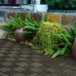 Acacia Wood Interlocking Deck Tiles Checker Pattern, 30 PCS 12inch X 12inch Dark Brown Square Acacia Hardwood Outdoor Flooring For Patio, Bancony, Pool Side - Image 4