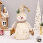 Long Velvet Christmas Snowman Decorative Supplies - Image 5